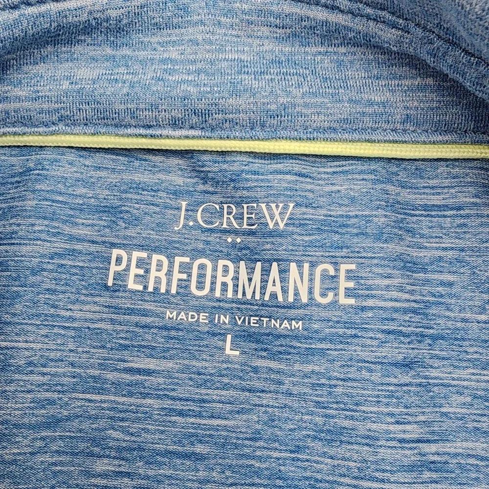 J Crew Performance Polo Shirt Mens Large‎ Blue Lightweight Stretch Golf Casual